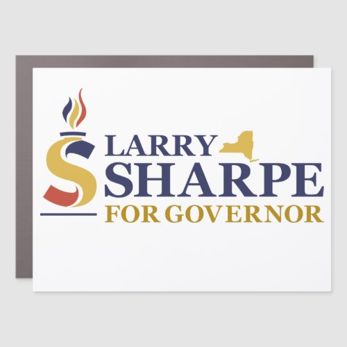 24x18 Car Magnet White Larry Sharpe for Governor