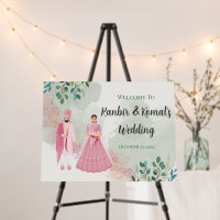 24x18" Indian Wedding Welcome Sign | Anand Karaj