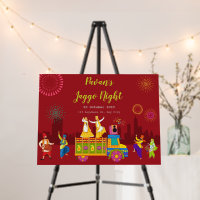 24x18" Indian Wedding Welcome Sign | Jaggo Sangeet