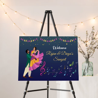 24x18" Indian Wedding Welcome Sign | Sangeet
