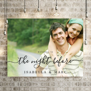 24x18 The Night Before with Photo Rehearsal Dinner Foam Board