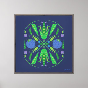 24x24 Guardian of the Blueberries Canvas Giclée Print