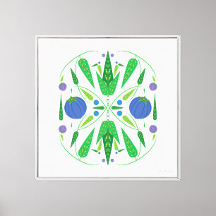 24x24 Guardian of the Blueberries Canvas Giclée Print