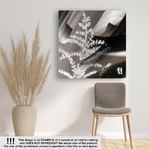 24x24"Terra’s Tender Whisper Abstract Brown Flower Canvas Print