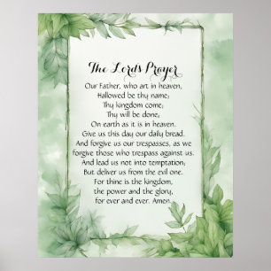 24x30 The Lord's Prayer Poster Print