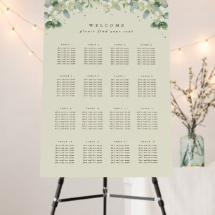 24x36" 16 Tables of 8 Christmas Seating Chart Foam Board