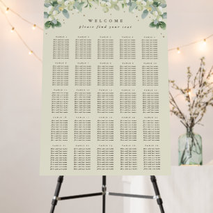 24x36" 25 Tables of 10 Christmas Seating Chart Foam Board