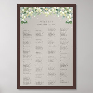 24x36" Alphabetical Seating Chart for 200 People