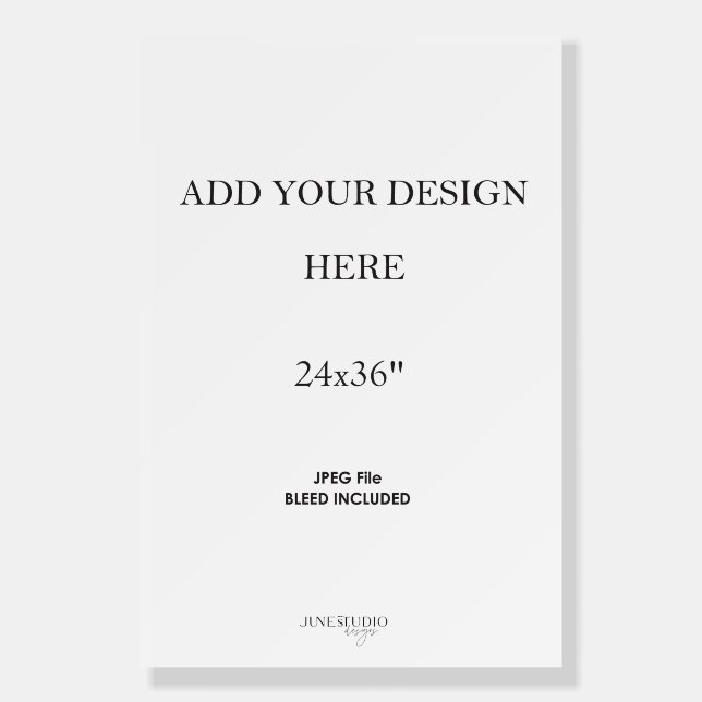 24x36" Foam Board Sign Printing (Front)