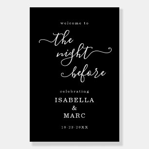 24X36 Minimalist The Night Before Rehearsal Dinner Foam Board