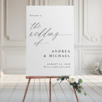 24x36 Modern Calligraphy Wedding Welcome Sign