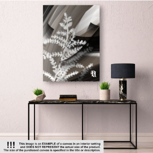 24x36"Terra’s Tender Whisper Abstract Brown Flower Canvas Print