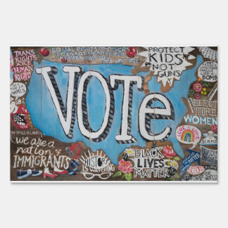 24x36 VOTE LOUD yard sign Original Artwork by Meg