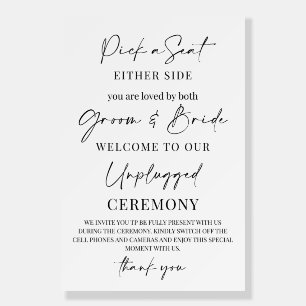 24x36 Wedding Sign – Pick a Seat, Not a Side