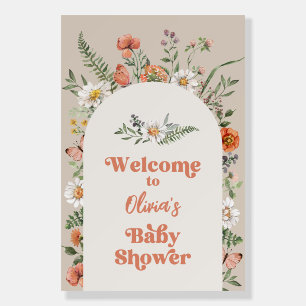 24x36" Wildflower Baby Shower Welcome Sign