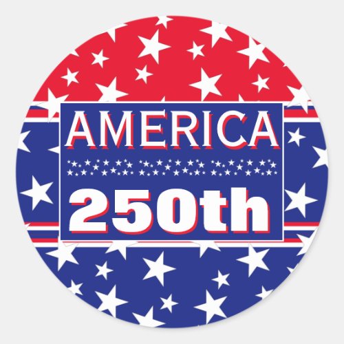 250 AMERICA CLASSIC ROUND STICKER