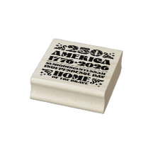 250 America Independence Day 2026 Wood Art Stamp