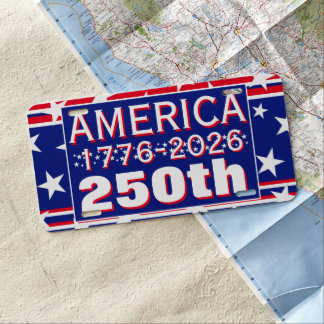 250 AMERICA LICENSE PLATE
