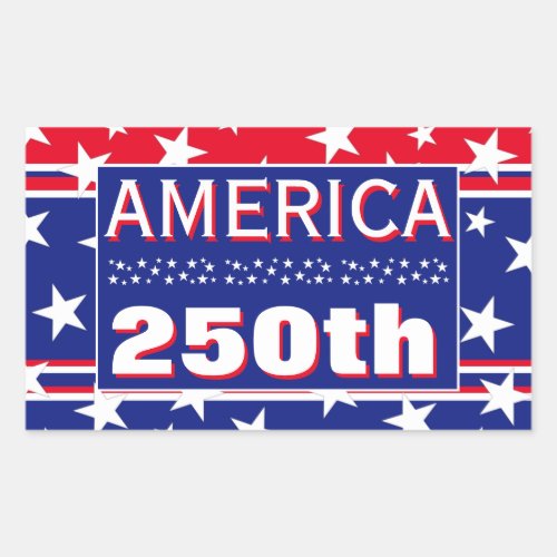 250 AMERICA RECTANGULAR STICKER