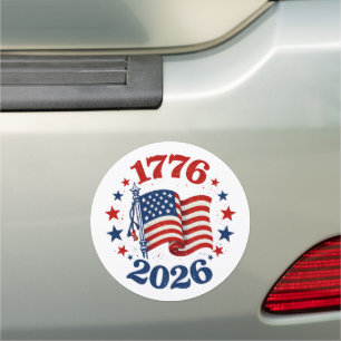 250 American Independence Patriotic Flag 1776 2026 Car Magnet
