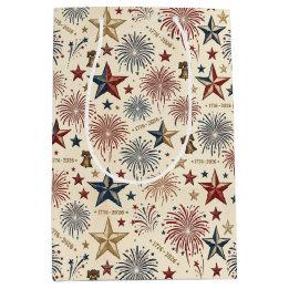 250 Anniversary America Patriotic 4th of July  Medium Gift Bag