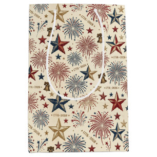 250 Anniversary America Patriotic 4th of July Medium Gift Bag