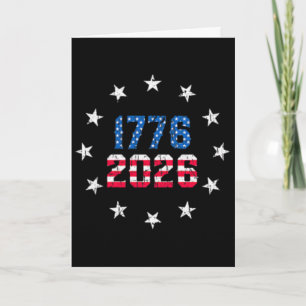 250 Anniversary Pocket Usa 250th American Flag 250 Card