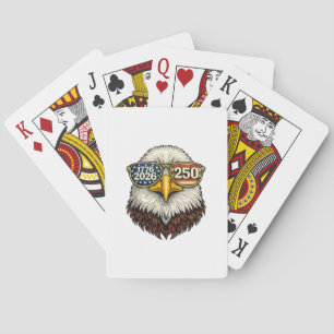 250 Anniversary USA 1776-2026 Patriotic Bald Eagle Poker Cards