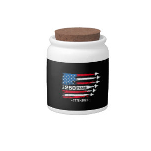 250 Anniversary USA 250th American 250 Years 4th J Candy Jar