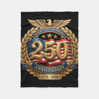 250 Anniversary Usa 250th Independence Day America Fleece Blanket