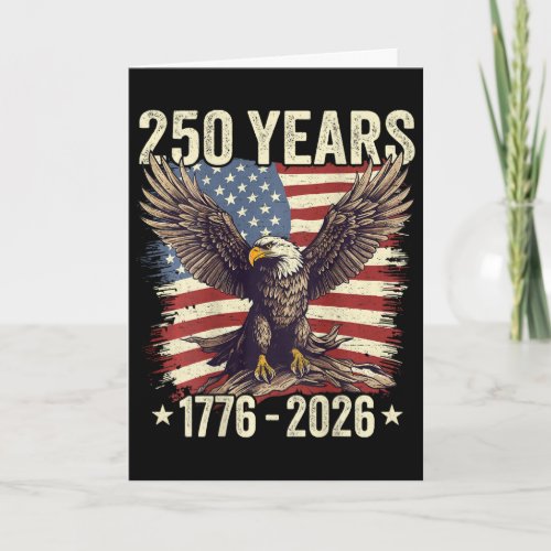 250 Anniversary Usa Eagle American Flag (design On Card
