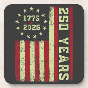 250 Anniversary Usa Flag Beverage Coaster