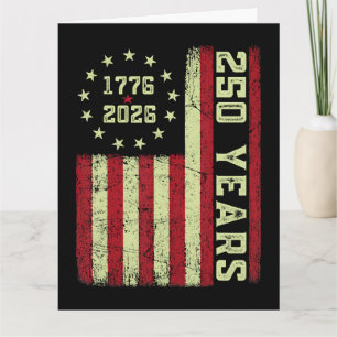 250 Anniversary Usa Flag Card