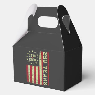 250 Anniversary Usa Flag Favor Boxes