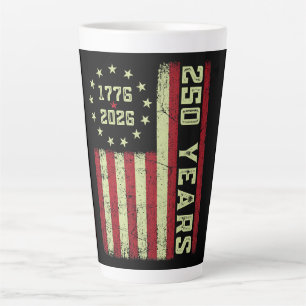 250 Anniversary Usa Flag Latte Mug