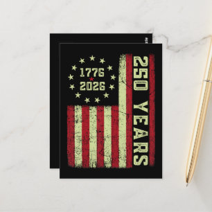 250 Anniversary Usa Flag Postcard