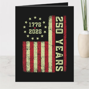 250 Anniversary Usa Flag Thank You Card