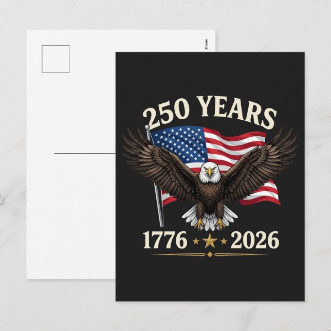 250 Anniversary USA Holiday Postcard (Front/Back)