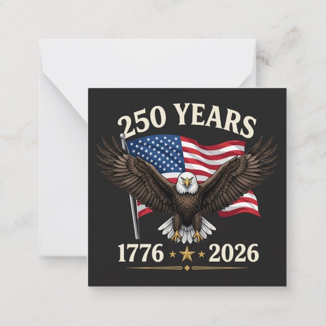 250 Anniversary USA Note Card (Back)