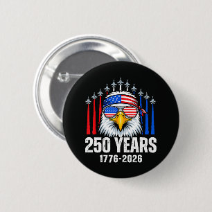 250 Anniversary USA Patriotic Eagle 250th Button