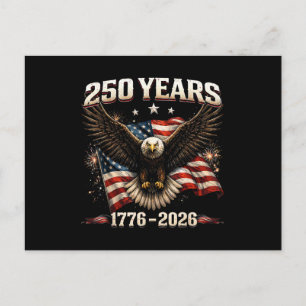 250 Anniversary USA Patriotic Eagle 250th Independ Holiday Postcard