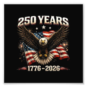 250 Anniversary USA Patriotic Eagle 250th Independ Photo Print