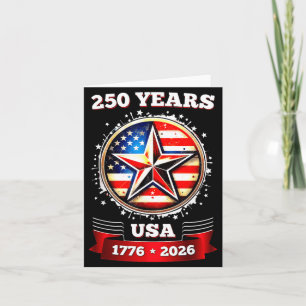 250 Anniversary USA Patriotic Star Card