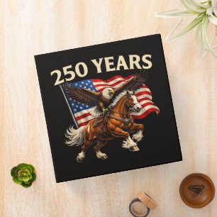 250 Anniversary USA Western Horse Eagle 3 Ring Binder