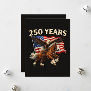 250 Anniversary USA Western Horse Eagle Holiday Card