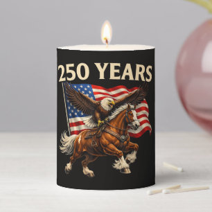 250 Anniversary USA Western Horse Eagle Pillar Candle