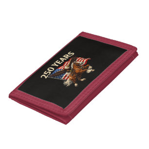 250 Anniversary USA Western Horse Eagle Tri-fold Wallet