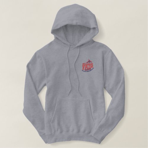 250 Embroidered Womens Light Gray Hoodie