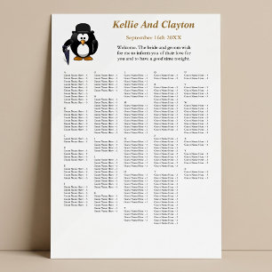 250 Funny Penguin Greeter Wedding Seating Chart