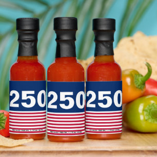 250 Red White and Blue USA Anniversary Hot Sauces
